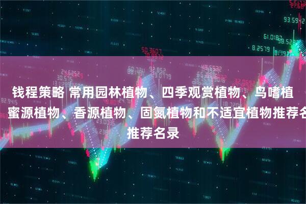 钱程策略 常用园林植物、四季观赏植物、鸟嗜植物、蜜源植物、香源植物、固氮植物和不适宜植物推荐名录
